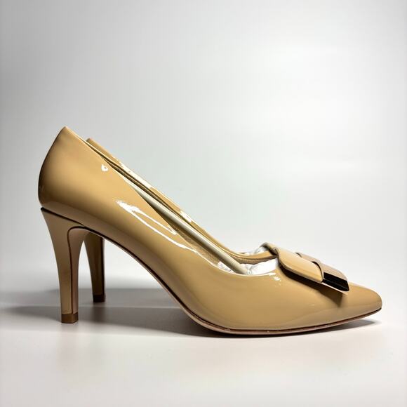 NWOB - VANELi Sabrin Stiletto Heel Pumps in Nude Patent Leather - Picture 1 of 8